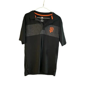 San Francisco Giants Men's Black Short Sleeve Defender Polo Shirt Size M